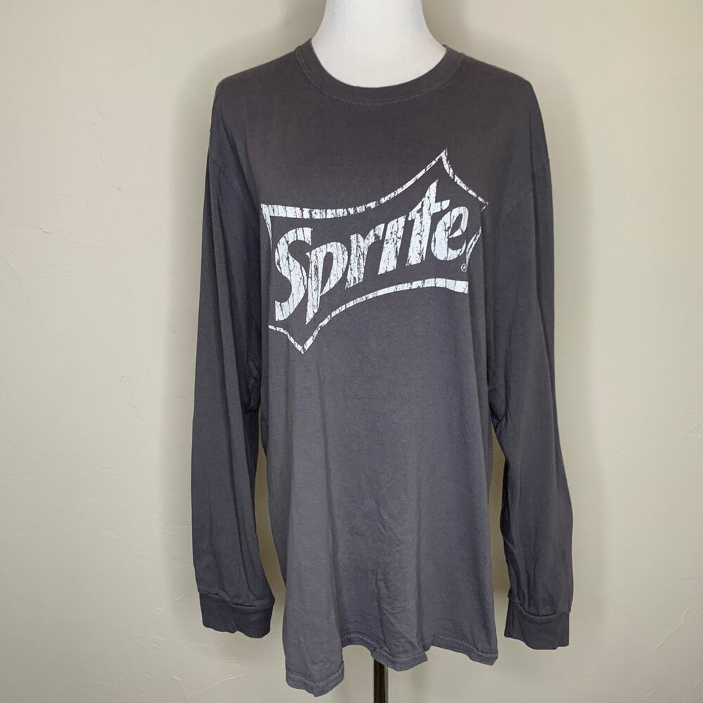 Grey SPRITE Cocacola Beverage Graphic Tee T Shirt Large